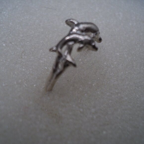 Dolphin sterling silver toe ring adjustable POS143 - Picture 3 of 4